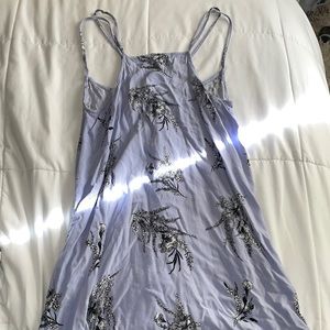 Mimi chica purple floral sundress dress, small, halter style straps